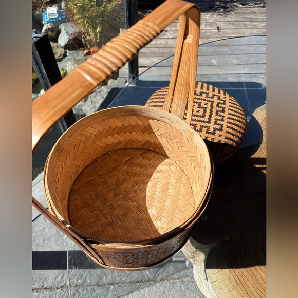 Vtg Chinese Wedding /Betrothal Lidded Basket - Picture 7 of 10